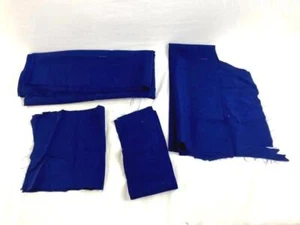 Lot of 4 Navy Blue Garbardine Fabric Remnants for Sewing Crafts 19"-65" - Picture 1 of 5