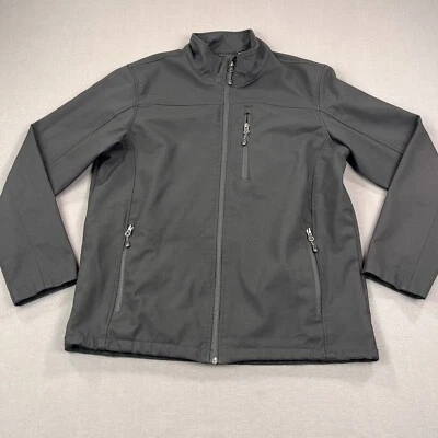 Swiss Tech Waterproof Jacket Mens Medium Black Softshell Mock Neck Full Zipper - Image 1 of 4