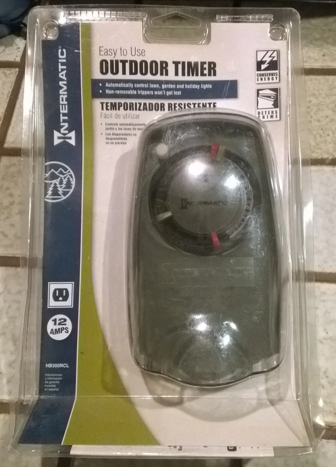 Intermatic Easy to Use Outdoor Timer Light Control Automatic 12 Amp HB300RCL NEW - Image 1 of 1