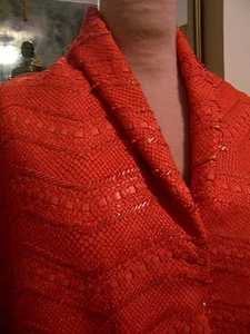 TIRAS TEJIDAS GAMUZA ESTAMPADAS ESCALA 2 PIELES LG CORAL ALTA COSTURA EN CHEVRON - Imagen 1 de 10