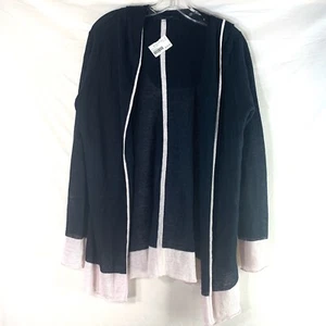 Raffi Damen Medium Langarm Leinen leichte Strickjacke Hoodie dunkelblau Neu mit Etikett - Bild 1 von 7