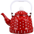 1.7 Enamel Tea Kettle Vintage Whistling Teapot Red-RM