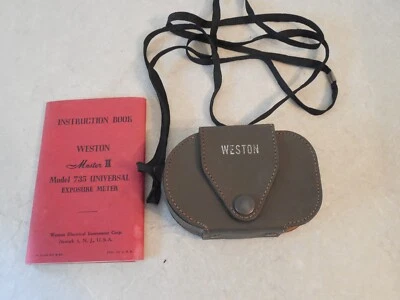 MEDIDOR DE EXPOSICIÓN UNIVERSAL WESTON MASTER 111, MODELO 737, ¡CON MANUAL Y ESTUCHE DE CUERO! Foto 1 de 4