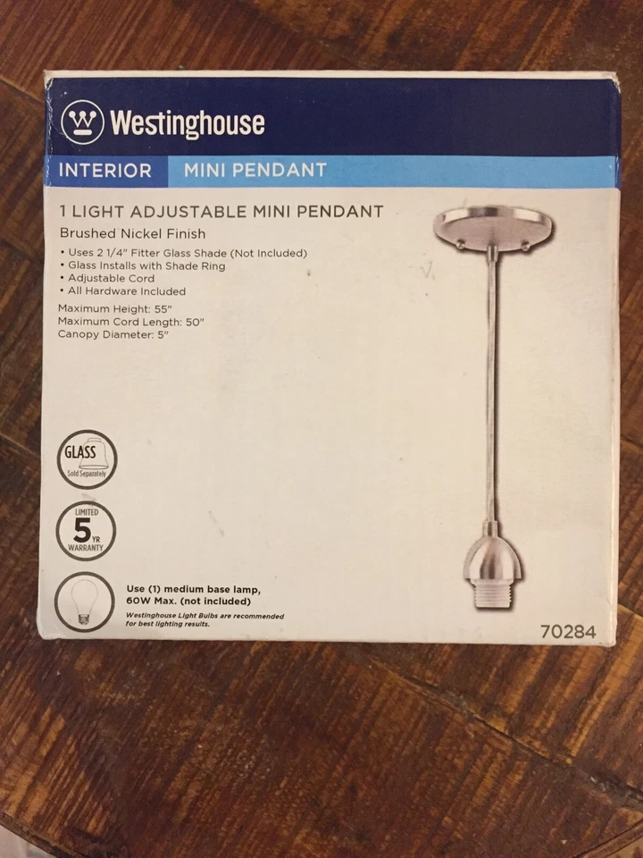 Westinghouse Pendant Light Fixture 70284 New In Box - I - Image 1 of 3