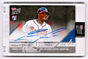 Ronald Acuña Jr. (novato) 60/99 Braves 2018 tOPPS Now #598A - Imagen 1 de 2