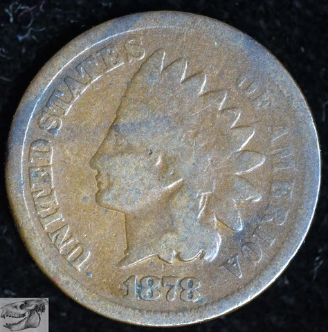 1878 Indian Head Cent, Penny, Good Condition, Free Shipping in USA, C6266 Cover