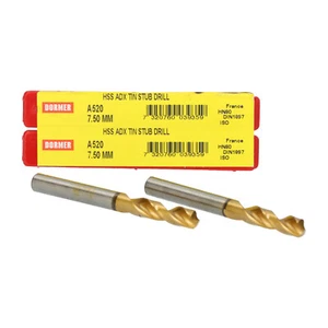 Dormer A5207.5 ADX HSS-TIN spiral drill DIN1897 RN 7.5mm (2pcs) New NFP - Picture 1 of 7