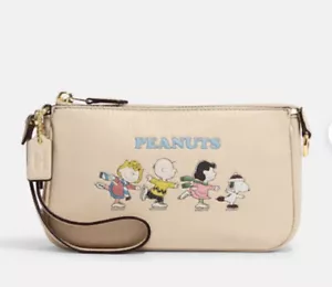 NWT Coach X Peanuts Nolita 19 With Snoopy And Friends Motif Leather Ivory CE858 - Picture 1 of 8