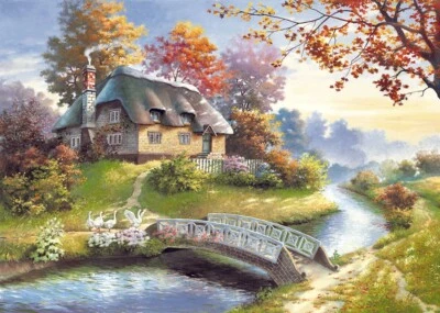 Castorland Cottage 1500 Piece Jigsaw Puzzle - Image 1 of 2