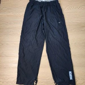 Vintage Nike Windbreaker Track Pants Mens XL Black Spellout Zip Baggy Distressed - Picture 1 of 14