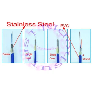 300M Armored Fiber Cable Pigtail Cable ST-ST SM 9/125 Duplex Fiber Patch Cord - Afbeelding 1 van 1