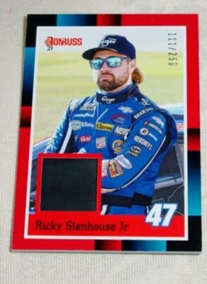 2021 Panini Donruss Racing: Ricky Stenhouse Jr - Retro Red Parallel Relics #/250 - Image 1 of 2