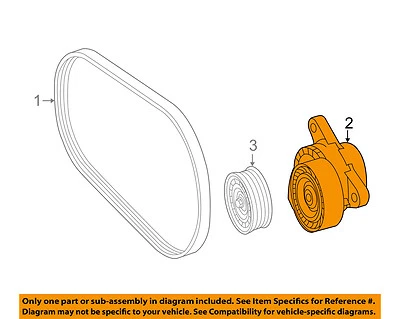 Mercedes MERCEDES-BENZ OEM 12-15 E350-Serpentine Fan Belt Tensioner 2762000370 - Image 1 of 2