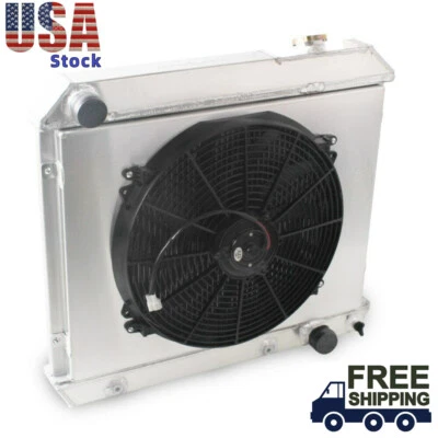 Radiador + ventilador de 3 filas para camioneta Chevrolet C10/C20/C30 K10/K20 1963 1964 1965 1966 Foto 1 de 4