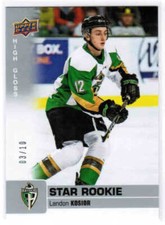 19/20 2019 UD CHL LANDON KOSIOR #352 STAR ROOKIE HIGH GLOSS /10 PRINCE ALBERT