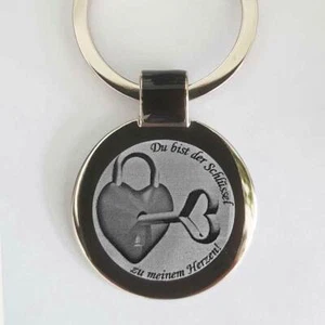 Schlüssel zu meinem Herzen ♥ Liebesgeschenk Schlüsselanhänger &eigene Textgravur - Bild 1 von 3
