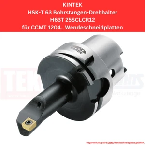 1 x KINTEK HSK-T 63 Bohrstangen-Drehhalter H63T25SCLCR12 !NEU, mit Rechnung! - Picture 1 of 2