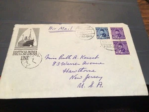 British India Line S.S. Matiana Cover Pacquebot Port Said Egypt - Picture 1 of 2