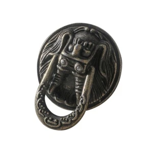 Wine Box Handle Antique Bronze Handle Pull 37*28mm For Wardrobe Jewelry Chest - Picture 1 of 5