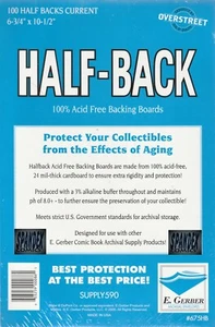 100 E. Gerber Current Half-Back 100% Acid Free 24PT Archival Comic Boards 675HB - Picture 1 of 2