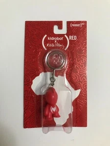 NEW SEALED Kidrobot X Keith Haring RED Mascot Bot vinyl Keyring / keychain - Picture 1 of 2