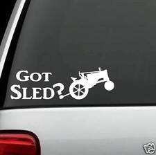 A1172 Antique Tractor Pull Sled Decal Sticker for Car Truck SUV Van Classic Barn