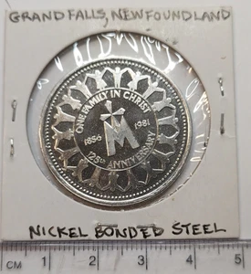 1982 Grand Falls Newfoundland $1 125th Anniversary Dollar token Proof Like NF25 - Picture 1 of 2