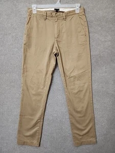J Crew Broken In Chino Pants Mens 31x32 Brown Urban Slim Fit Cotton - Picture 1 of 9