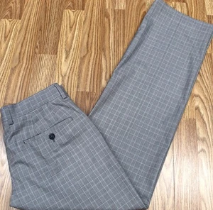 PANTALONES EXPRESS PRODUCTOR POLI/VISCOSA/SPANDEX GRIS GLEN CUADROS Talla 30W x 30L - Imagen 1 de 4