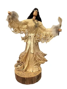 Helen Harmon Doll Figure Folk Native American Indian Cornhusk Great Spirit 2002 - Picture 1 of 7