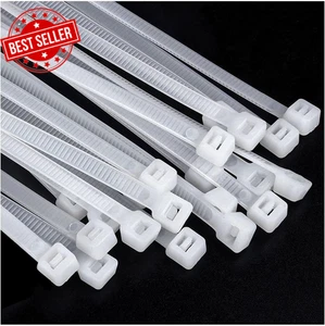 Large Zip Ties 24 Inch White Heavy Duty Zip Ties for Outdoor Use 50 Pcs Strong E - Picture 1 of 12