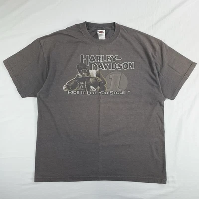 Camiseta Harley Davidson Harv’s Macedon NY XL EE. UU. Hecha en Estados Unidos Gráficos de Motocicleta De Colección Foto 1 de 4