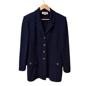 St. John Collection by Marie graue Santana Damen-Strickjacke mit vier Knöpfen 10 marineblau - Bild 1 von 13