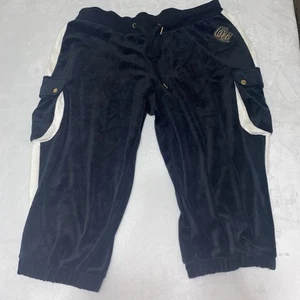 Rocawear Black Velour Track Capris , Women's 2 X Large - Picture 1 of 5