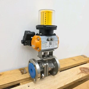 Flo-Tite 1" 150# CF8M w/ Air Torque PT050 D H Pneumatic Actuator Maximum 8 BAR - Picture 1 of 12