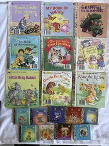 Lot of 18 Small Size Little Golden Books - 9 Each of 6x6 & and 3x3 Disney Misc - Picture 1 of 9