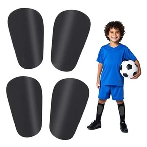 2 Pairs Mini Shin Guards Youth Soccer Tiny Shin Protective Pads Small Black - Picture 1 of 8