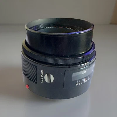 Vintage Minolta Maxxum AF 50mm F1.7 Lens  CLEAN GLASS. “NO CAPS FOR  BOTH LENS” - Image 1 of 4