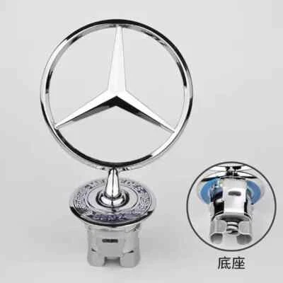 Car Engine Hood Emblem Front Bonnet Chrome Mark For Mercedes Benz AMG W204 W205 - Image 1 of 4