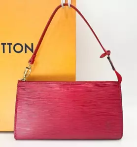 Louis Vuitton Tasche Pochette Epi M52947 Rot Leder Kastilisch Ohne Box - Bild 1 von 10