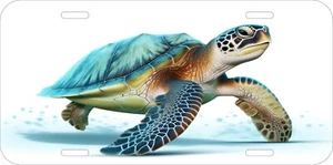 TURTLE TURTLES DESIGN YOUR OWN ASSORTED UV PRINTED METAL LICENSE PLATE Z - Picture 1 of 4