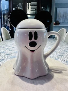 Disney Halloween Mickey Mouse Ghost Topper Mug Cup NEW 17 Ounces - Picture 1 of 2