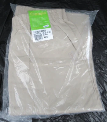 Pantalones Médicos Landau 8320 Mujeres Clásicos 2 Bolsillos Cintura Elástica Tostado Arenisca XL Foto 1 de 4