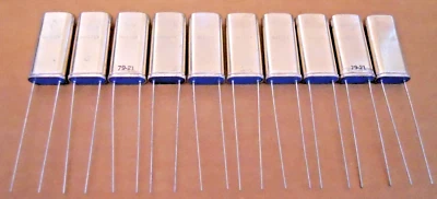XTAL 87.950 KHz Lot of (10) Crystal Oscillators NEW RARE VINTAGE Ham Military - Image 1 of 3
