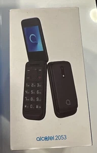 Alcatel 2053X Unlocked Black Flip Phone Big Button 2.4" 1.3MP 2G new - Picture 1 of 3