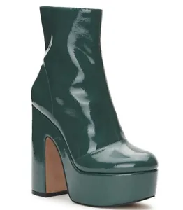 Jessica Simpson Platform Madlaina Bootie Size 8.5 Shiny Green Patent New W/O Box - Picture 1 of 4