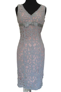 Vintage 90s Betsey Johnson Dress 0 Women Cotton Crochet Silk Lining Fairycore - Picture 1 of 6