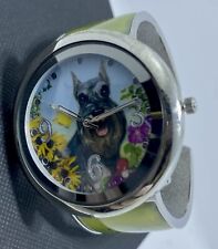 Miniature Schnauzer Dog Bangle Watch By Danbury Mint Rare Item