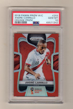 ANDRE CARRILLO 2018 PRIZM WORLD CUP SOCCER ORANGE PRIZM # / 65 PSA 10 POP 1 PERU