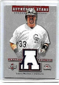 JERSEY USADA LARRY WALKER 2003 UD AUTÉNTICA STARS JUEGO A RAYAS - Imagen 1 de 1